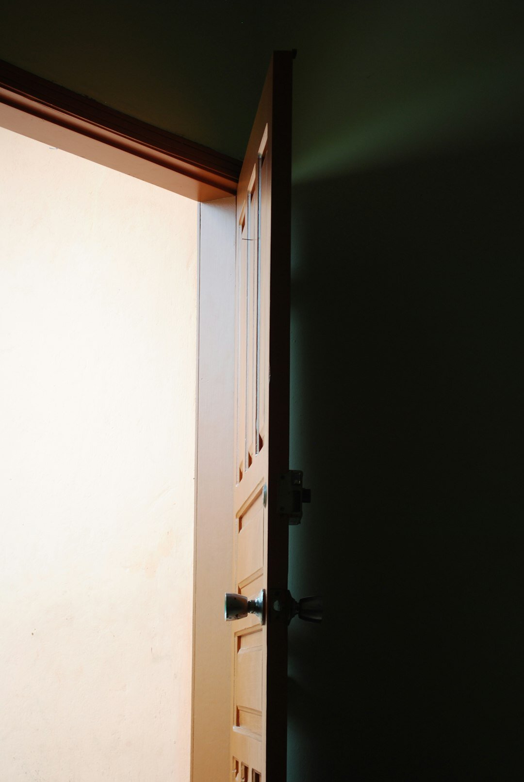 open door with light