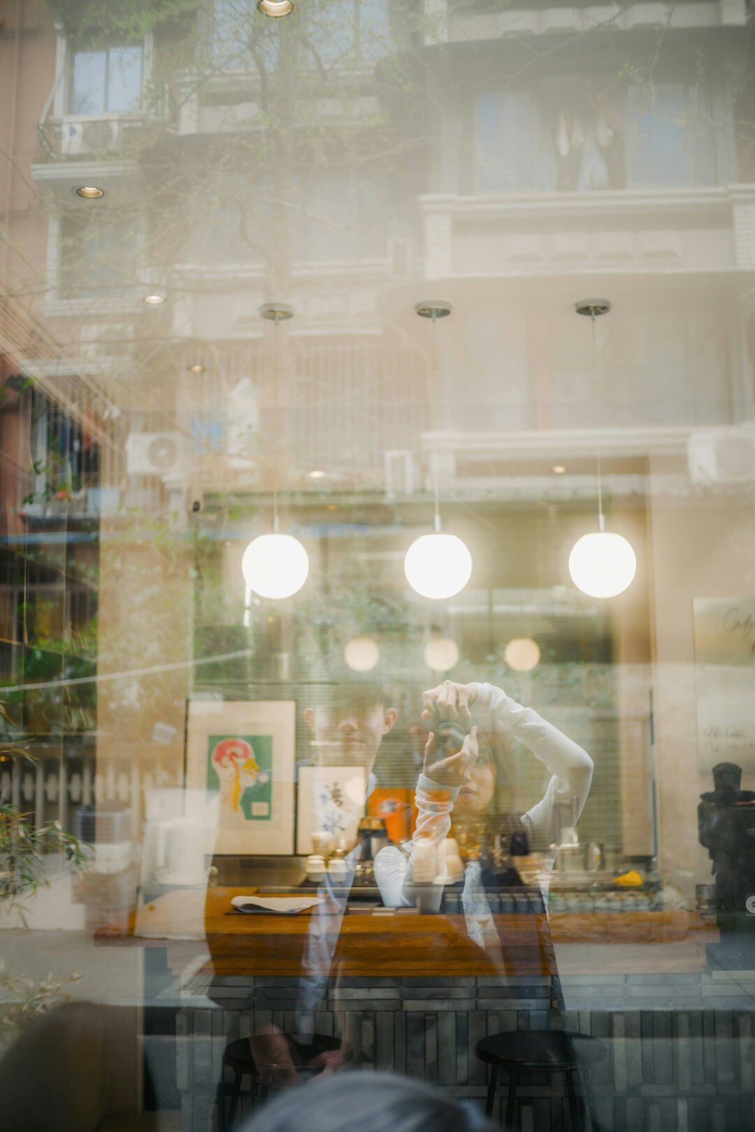 mysterious writer in cafe