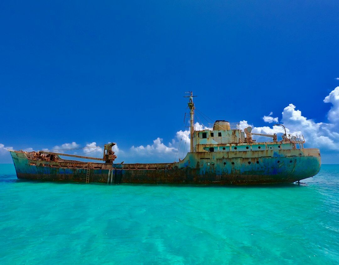 abandoned ship at sea